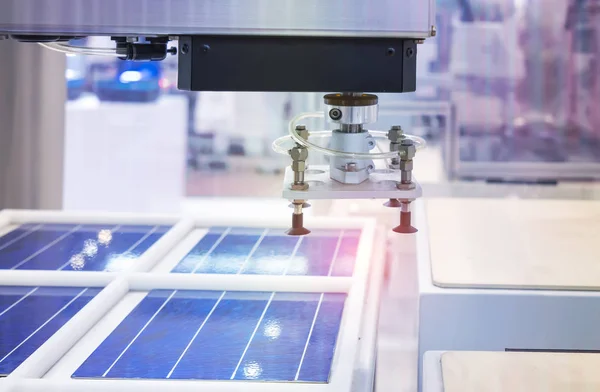 automatic production of solar panels, Industrial robotic pneumat