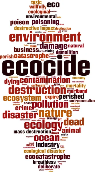 Ecocide Word Cloud Concept Vector Illustration — Stock Vector