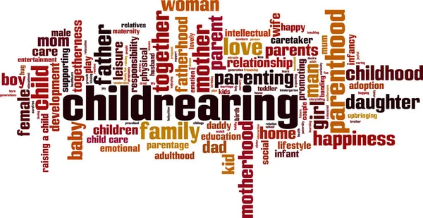 Childrearing kelime bulutu kavramı. Vektör çizim