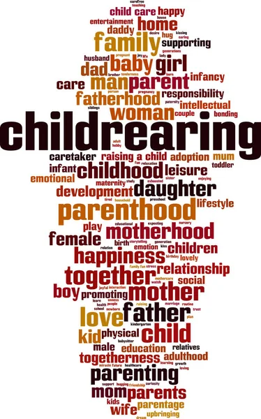 Childrearing kelime bulutu kavramı. Vektör çizim