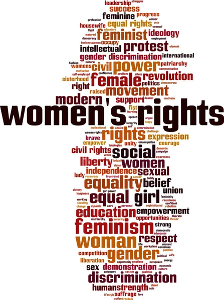 Women Rights Word Cloud Concept Vector Illustration — Stock Vector