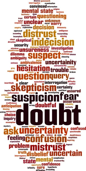 Doubt Word Cloud Concept Vector Illustration — Stock Vector