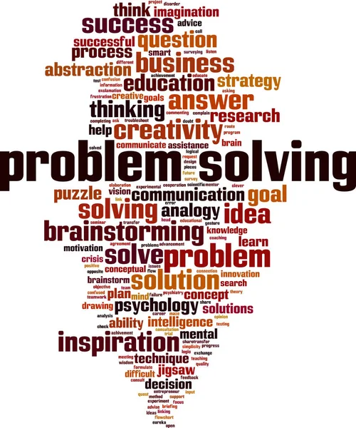 Problem Solving Word Cloud Concept Vector Illustration — Stock Vector