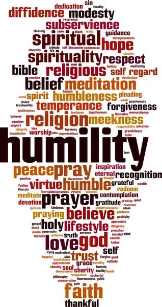 Humility Word Cloud Concept Vector Illustration — Stock Vector