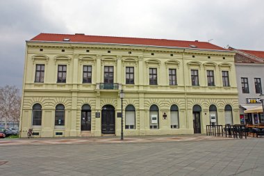 Hırvatistan Slavonski Brod, 27 Mart 2018: Merkezi Slavonski Brod içinde hangi Ivana Brlic Mazuranic, ünlü Hırvat yazar çocuklar için bir ev görünümünü yaşamış ve çalışmış, Hırvatistan