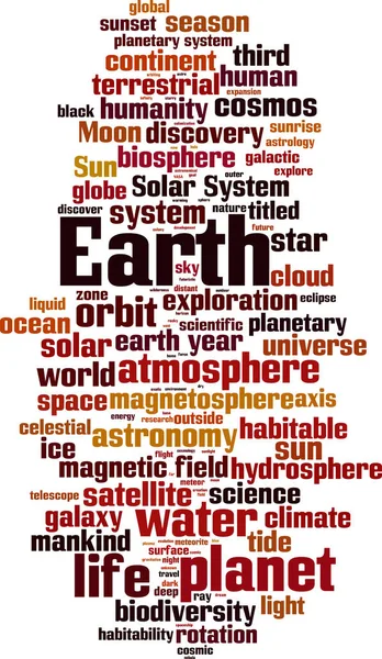 Conceito Nuvem Palavras Terra Ilustração Vetorial —  Vetores de Stock