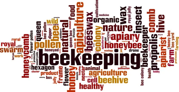 Beekeeping Word Cloud Concept Vector Illustration — Stock Vector