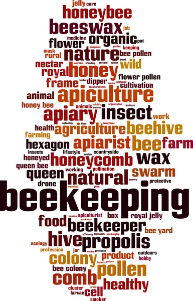 養蜂の単語の雲の概念 ベクトル図 — ストックベクタ