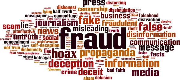 Fraud Word Cloud Concept Vector Illustration — Stock Vector