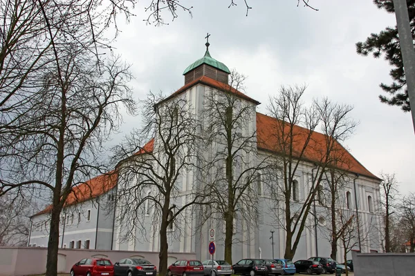 Slavonski Brod Chorwacja Marca 2018 Widok Klasztoru Franciscian Slavonski Brod — Zdjęcie stockowe