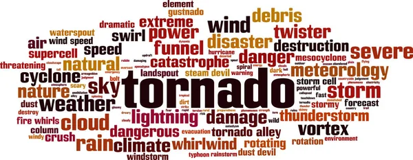 Tornado Word Cloud Concept Vector Illustration — 图库矢量图片