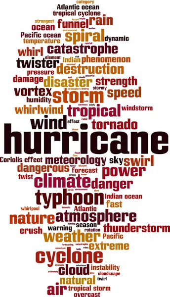 Hurricane Word Cloud Concept Vector Illustration — Stock Vector