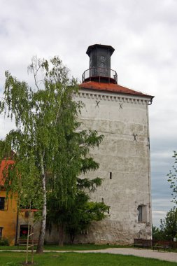 Görünüm Lotrscak Kulesi'ne, Zagreb eski kesiminde yer alan kuledir Gradec, Hırvatistan adlı