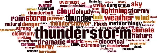 雷雨字云概念 向量例证 — 图库矢量图片