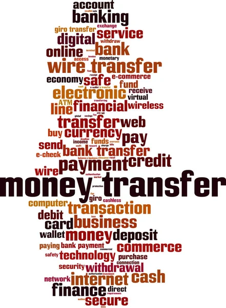 Geld Transfer Word Cloud Concept Vectorillustratie — Stockvector