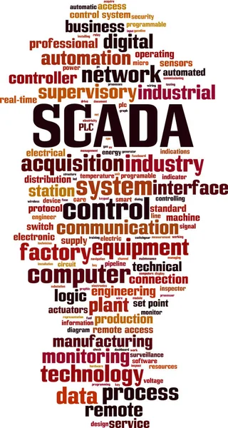 Scada の単語の雲の概念 ベクトル図 — ストックベクタ