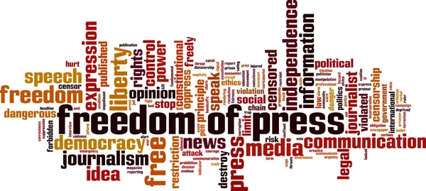 Freedom Press Word Cloud Concept Vector Illustration — Stock Vector