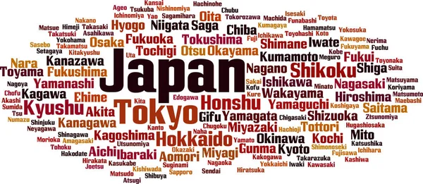 日本城市文字云概念 向量例证 — 图库矢量图片