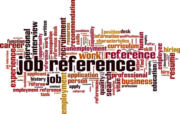 Job Referentie Word Cloud Concept Vectorillustratie — Stockvector