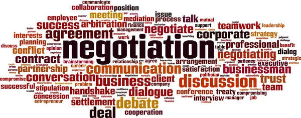 Negotiation Word Cloud Concept Collage Made Words Negotiation Vector Illustration — Stock Vector