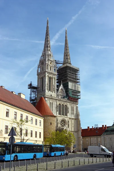 Catedral em Zagreb, Croácia — Fotografia de Stock