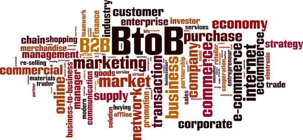 Btob 云概念 拼贴词关于Btob的话 矢量插图 — 图库矢量图片
