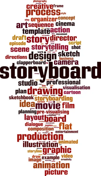 Storyboard Word Cloud Illustrazione Vettoriale — Vettoriale Stock