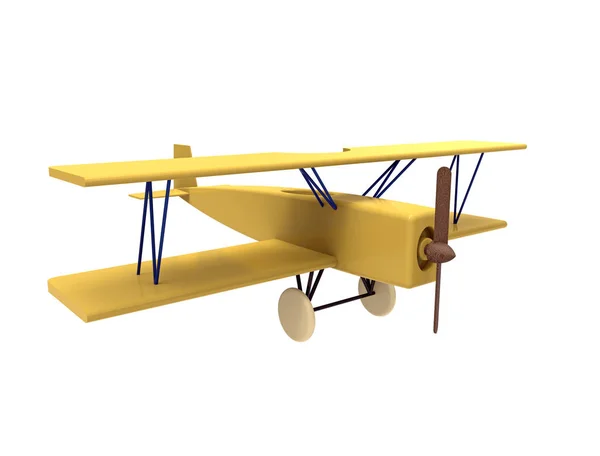 Avión, juguete de madera colorido —  Fotos de Stock