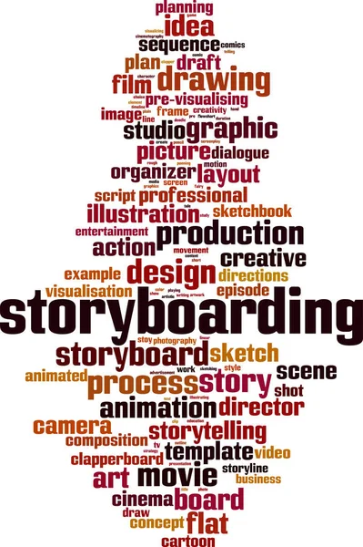 Lettere Storyboard Illustrazione Poster Bianco — Vettoriale Stock