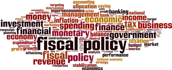 Fiskális Politika Peremjelölésére Fehér Plakát Illusztráció — Stock Vector
