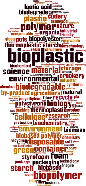 Lettere Bioplastiche Poster Bianco Illustrazione Vettoriale — Vettoriale Stock