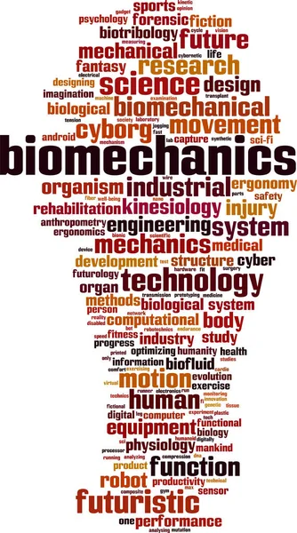 Lettere Biomeccanica Poster Bianco Illustrazione Vettoriale — Vettoriale Stock
