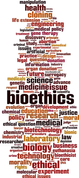 Word Bubble Bioethics Tag — Stock Vector