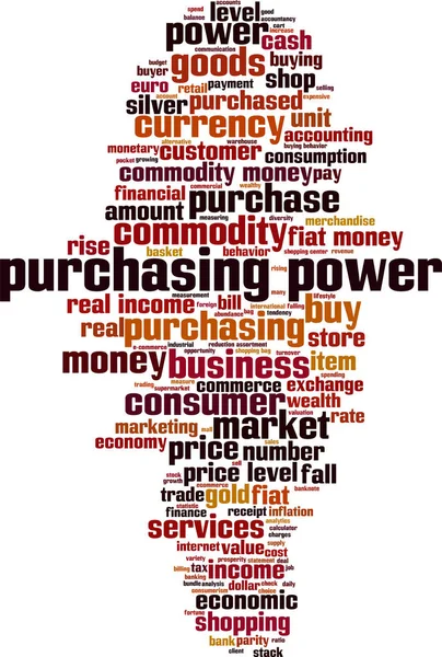 Word Bubble Purchasing Power Text — Stock Vector