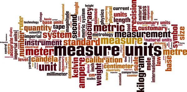 Measure Units Word Cloud Concept Collage Made Words Measure Units — Stock Vector