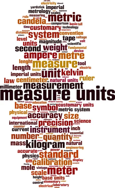 Unidades Medida Concepto Nube Palabras Collage Hecho Palabras Sobre Unidades — Archivo Imágenes Vectoriales