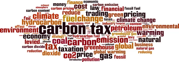 Carbon Tax Parola Concetto Cloud Collage Parole Sulla Carbon Tax — Vettoriale Stock