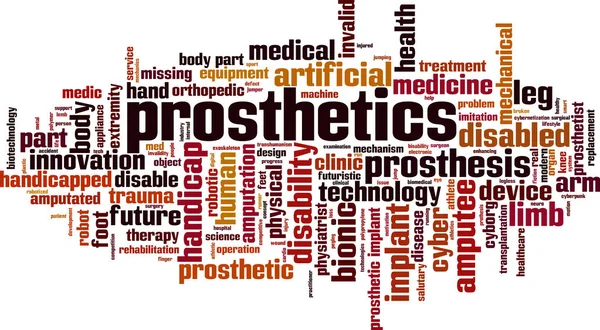 Prosthetics Word Cloud Concept Collage Made Words Prosthetics Vector Illustration — Stock Vector