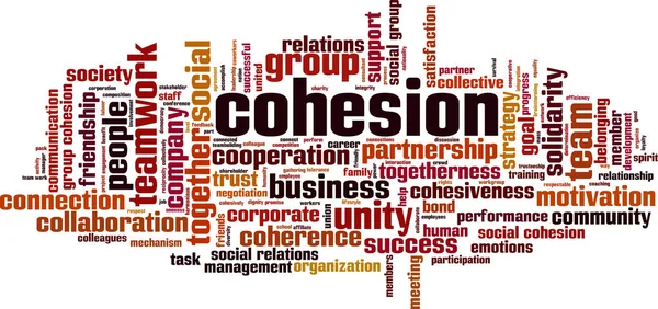 Cohesion Word Cloud Concept Collage Made Words Cohesion Vector Illustration — Stock Vector