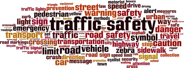 Illustrazione Del Vettore Sicurezza Del Traffico — Vettoriale Stock