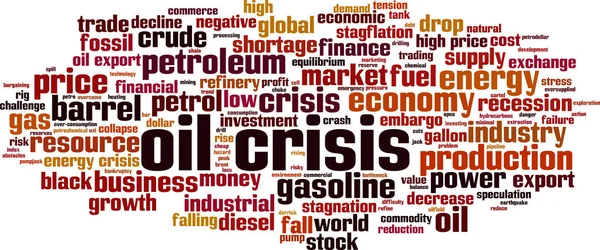 Oil Crisis Word Cloud Concept Collage Made Words Oil Crisis — Stock Vector