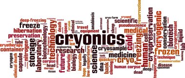 Cryonics word cloud concept. Collage made of words about cryonics. Vector illustration  clipart