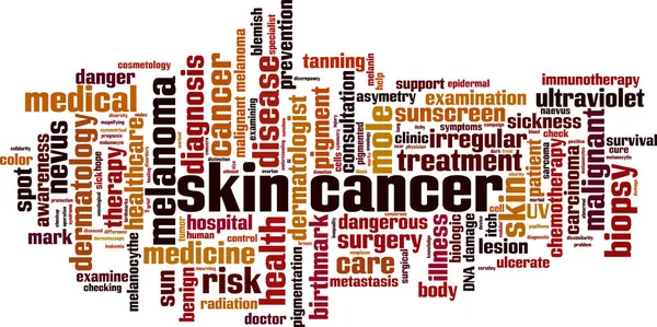 Skin Cancer Word Cloud Concept Collage Made Words Skin Cancer — Stock Vector