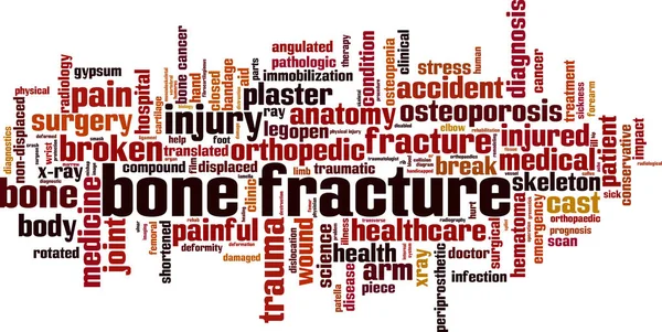 Bone Fracture Word Cloud Concept Collage Made Words Bone Fracture — Stock Vector