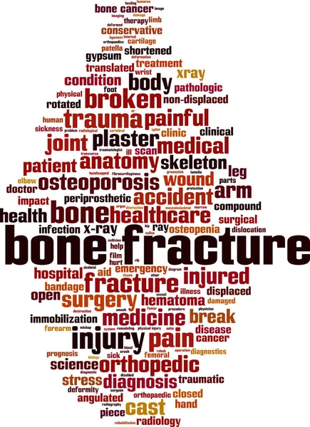 Bone Fracture Word Cloud Concept Collage Made Words Bone Fracture — Stock Vector