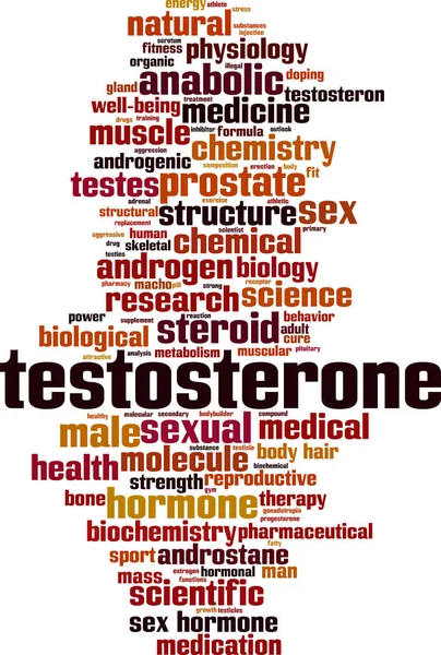 Testosterone Word Cloud Concept Collage Made Words Testosterone Vector Illustration — Stock Vector