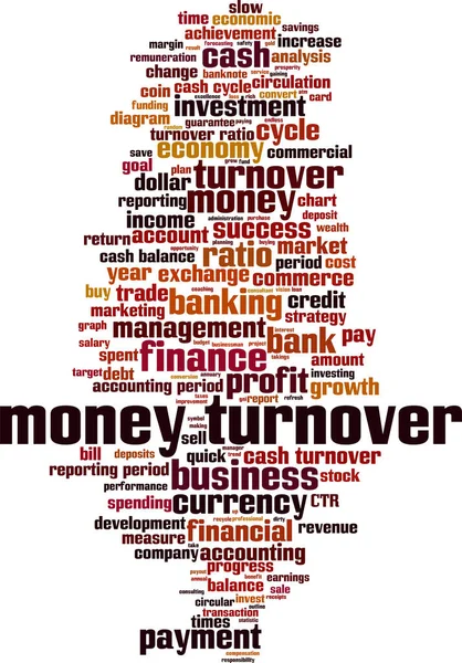 Money Turnover Word Cloud Concept Collage Made Words Money Turnover — Stock Vector
