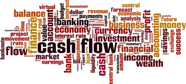 Cash Flow Word Cloud Concept Collage Made Words Cash Flow — Stock Vector