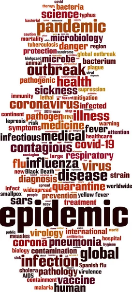 Epidemic Word Cloud Concept Collage Made Words Epidemic Vector Illustration — Stock Vector