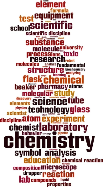 Química Palabra Nube Concepto Collage Hecho Palabras Sobre Química Ilustración — Vector de stock